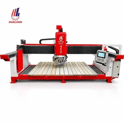 HKNC-450 Plus 5+1 Axis CNC Bridge Saw Stone Cutting & Milling Machine